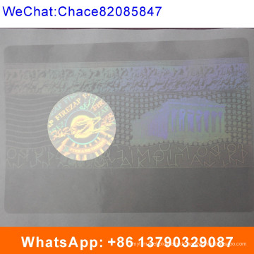 3D-Laser-Anti-Fake-transparente ID-Karte Overlay Hologramm